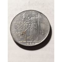 Италия 100 лир 1968