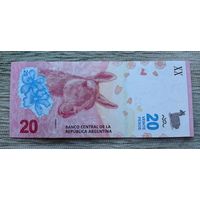 Werty71  Аргентина 20 песо 2017 UNC банкнота