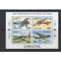 Гибралтар /Gibraltar 1998** Авиация Royal Air Force (RAF) Королевские военно-воздушные силы Великобритании
