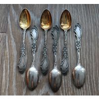 Чайные / кофейные ложки серебро 84 проба Царская Россия
