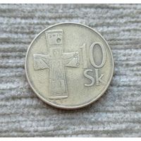 Werty71 Словакия 10 крон 1993 бронзовый крест 11 в.