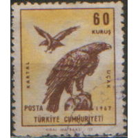 Марка из серии 1967г. Турция "Хищные птицы. Золотой орел"