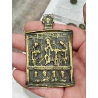 Старинная иконка Деисус избранные святые,19 век