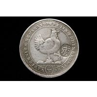 2/3 талера 1693 г. Хеннеберг-Ильменау (Германия), Иоанн Георг IV. Надчекан, кабинетная патина, редкая!