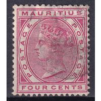 11.BrKM. Великобритания. Колонии. Маврикий. Виктория. Стандарт. 4C. 1885 г. Mi.#68.