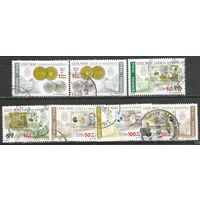 Румыния. Надпечатка нового номинала на предыдущих выпусках. 2005г. 7 марок.