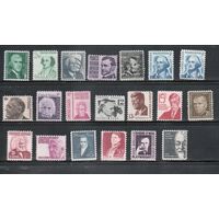 США-1965-1968, (Скотт. 1278-1295),  ** ( 4 м - *)   , Известные люди США(полная серия)