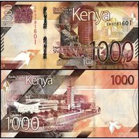 Кения 1000 шиллингов образца 2019 года UNC pw56