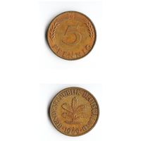 5 пфеннигов Германия 1969 года(G)
