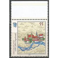 Германия. 1200 лет г.Ингольштадту. Старая карта. 2006г. Mi#2526.