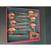 Набор для чая, мельхиор, Алма-Ата.