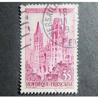 Марка Франция 1957 год Архитектура