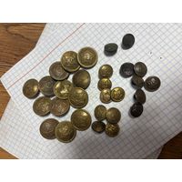 Пуговицы СССР латунь