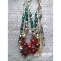 Ёлочные бусы из старинного стекляруса СССР.Остались1 бусы.