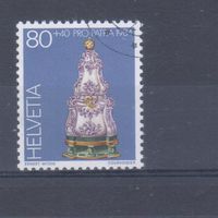 [1438] Швейцария 1984. Культура.Искусство. Гашеная концевая марка серии.