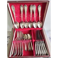 НАБОР СТОЛОВЫХ ПРИБОРОВ. 24 ШТУКИ. ЗиШ. СМ.ФОТО И ОПИСАНИЕ.