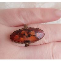 Кольцо СССР Янтарь