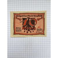 Нотгельд 10 пфеннигов Германия Уруштадт-0501