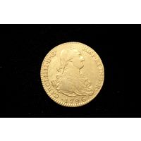 2 эскудо 1796 г. Испания, Карл IV. Пореже!