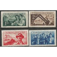 Чехословакия. 5 лет ЧССР. 1950г. Mi#614-17. Серия.