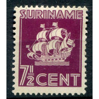 Нидерландские колонии - Суринам - 1936/39г. - нидерландский корабль, 7 1/2 с - 1 марка - MH [Mi 186]. #3-WB-67-A-1