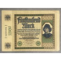Банкнота 5000 марок 1922 год. Веймарская республика
