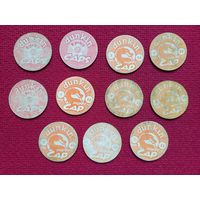 Фишки кепсы caps Мортал комбат Mortal Kombat Dunkin. Цена за все фишки.