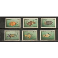 Антигуа и Барбуда-1998(Мих.,2655-2660) , **  , Морская  Фауна, Рыбы,  (полная серия)