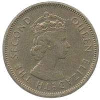 Коронная Колония Гонконг. 10 центов 1974.