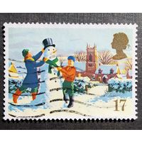 Марка Великобритания 1990 год Рождество