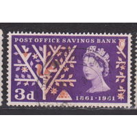 100-летие Почтово-сберегательного банка Королева Елизавета Известные люди Личности Великобритания 1961 год  лот 11