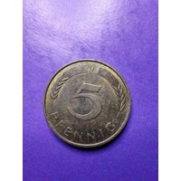 Германия ФРГ 5 пфеннигов 1990 J