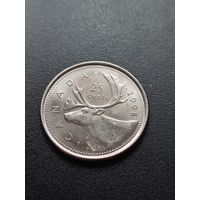 Канада 25 центов 2008 г.