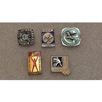 Лот значков Спортивные клубы, 200 лотов с 1 рубля,5 дней!