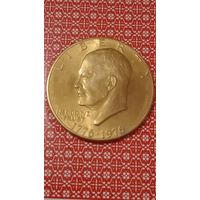 США 1 доллар 1976 жёлтое покрытие