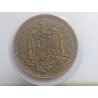 1 песета Испания 1975 года в звезде 1978 лот 42