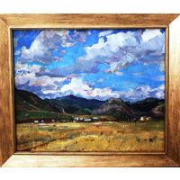 Крохалев П.С;Засл.худ;(Крохолев);1976г;50/60см; "Облачный день в горах". Судак.Крым;76г;50х60 см.