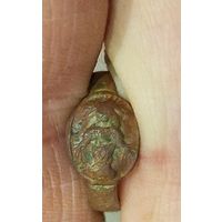 Интересное старинное колечко,со страшным силуэтом