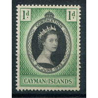 Британские колонии - Каймановы острова - 1953г. - коронация королевы Елизаветы II - 1 марка - полная серия, MNH, лёгкое пожелтение клея [Mi 151]. #2-Bc-D-KS-1