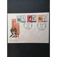 Польша 1963 КПД с полной серией марок "Борьба идущая с голодом" (спецгашение) Mi.1371-1373 каталог 3.00 евро