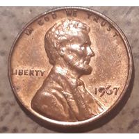 1 цент 1967 США МД Филадельфия XF