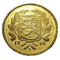 ФИНЛЯНДСКАЯ РЕСПУБЛИКА. 5 МАРОК 1948 L
