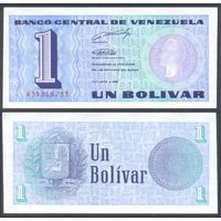 Венесуэла, 1 боливар 1989 г. P68a. Серия A. UNC-.