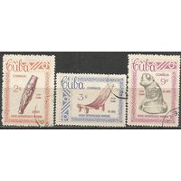 Куба. 60 лет Горного антропологического музея. 1963г. Mi#849-51. Серия.