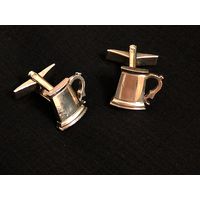 Запонки пивная кружка мужские