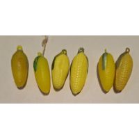 Елочные мини игрушки Кукуруза из теребовлянского набора Малютка