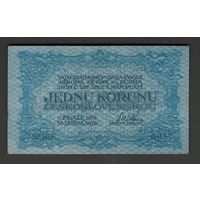 Чехословакия 1 крона 1919 года. Тип P-6а. Состояние XF