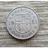 Werty71 Маврикий 1 рупия 1951 Георг 6