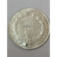Монета 20центов 1914г перевёртыш 180
