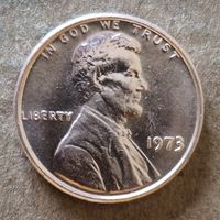 США 1 цент, 1973 г., цент Линкольна, без отметки мд: Филадельфия, KM# 201